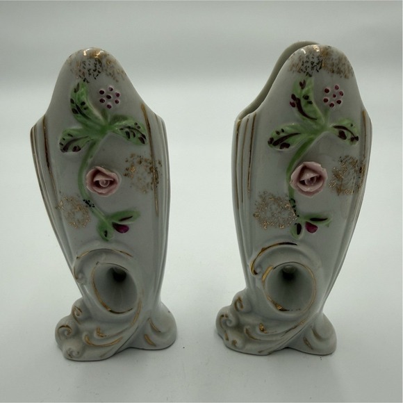 Fine China of Japan Other - Vintage Porcelain‎ Double Bud Vases,